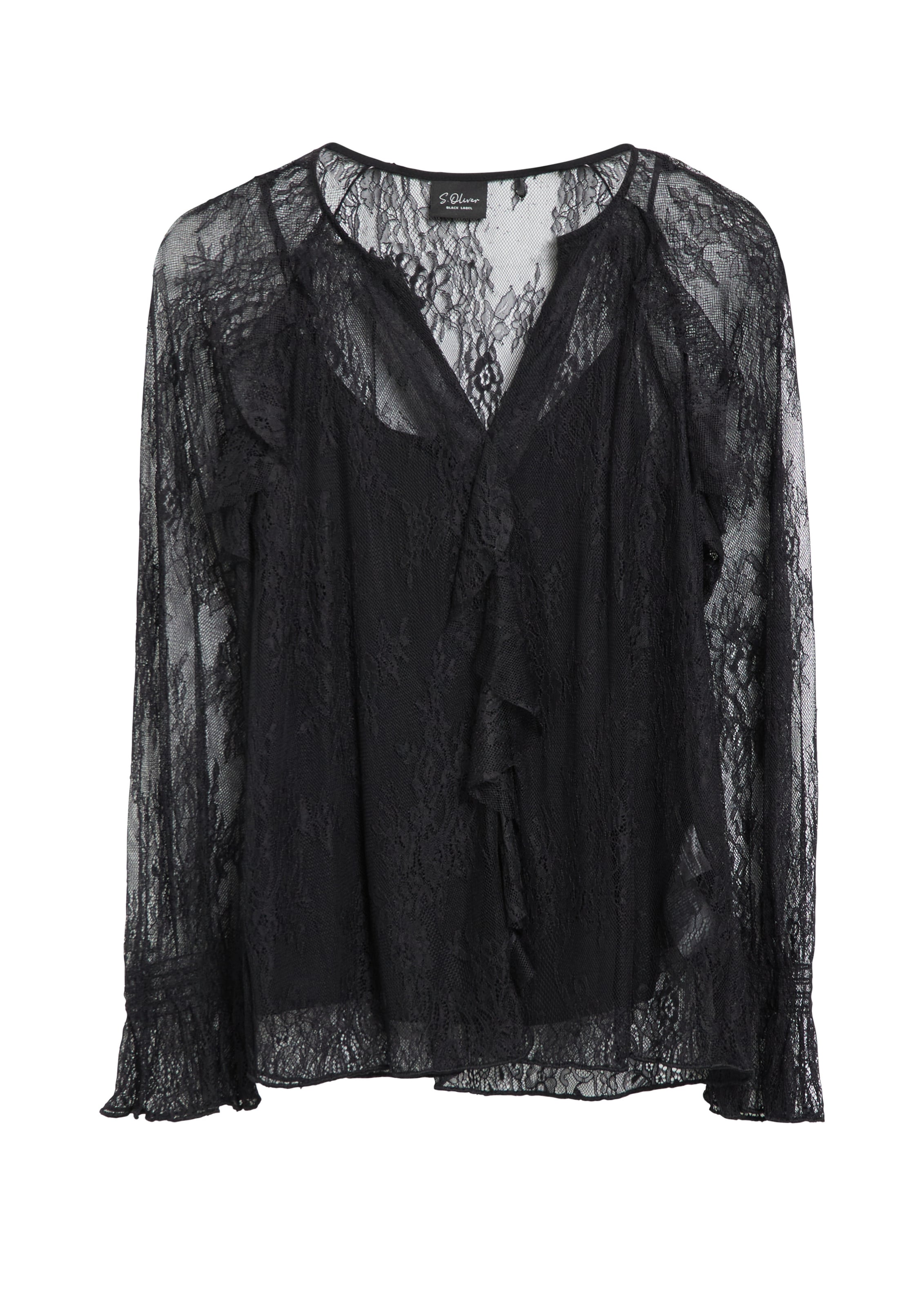 s.Oliver Bluse in Schwarz: Vorderseite