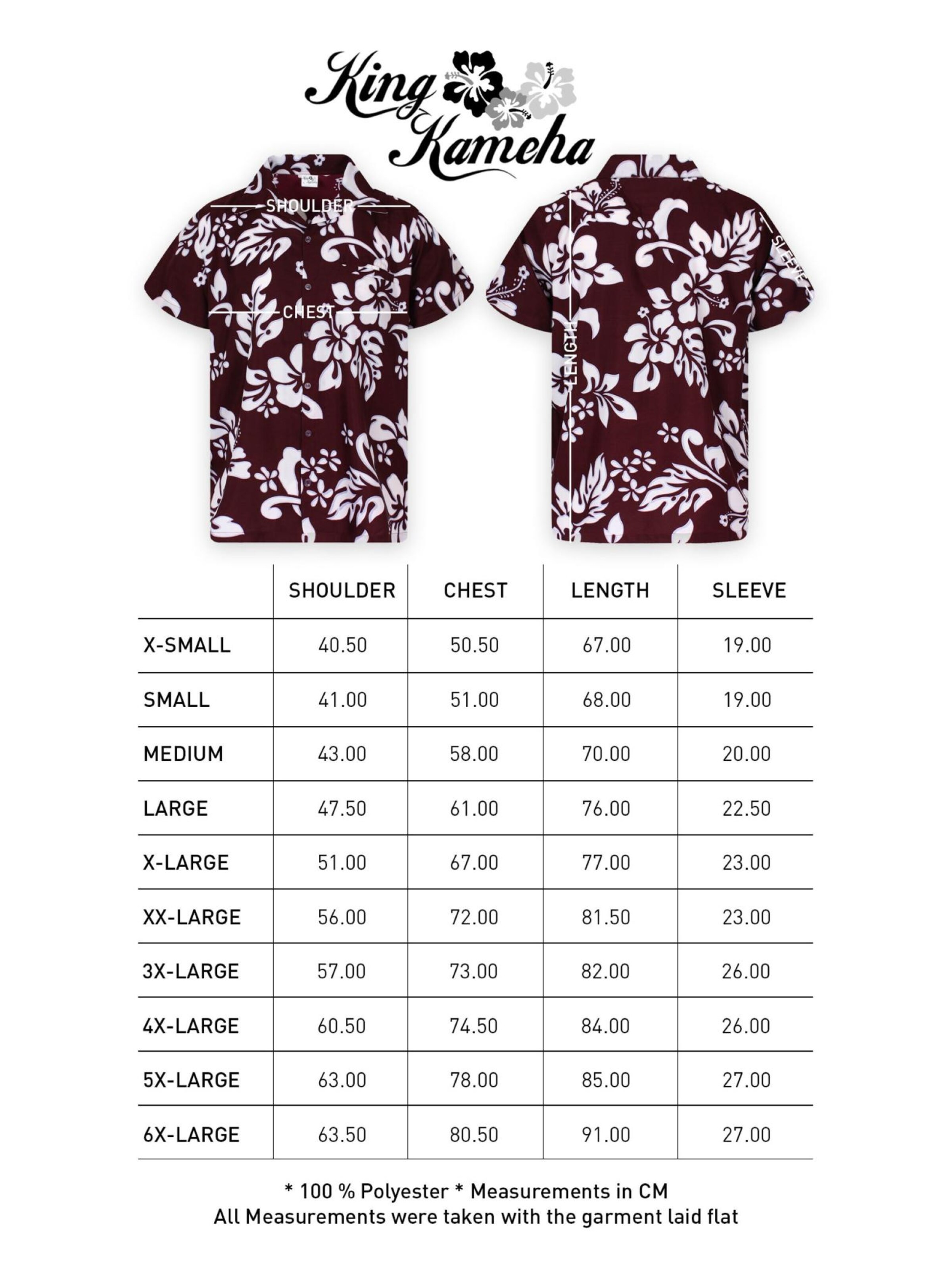 King Kameha Shirt 'Hibiscus'‌ in Rot