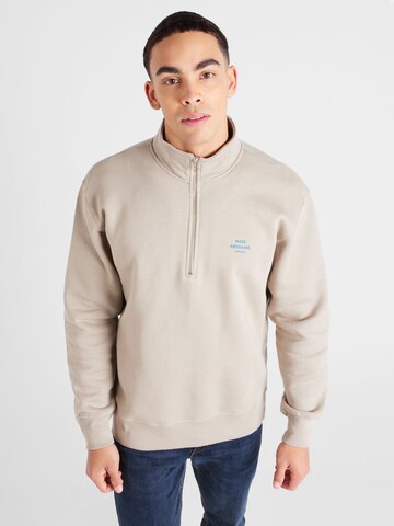 MADS NORGAARD COPENHAGEN Sweatshirt in Beige: voorkant