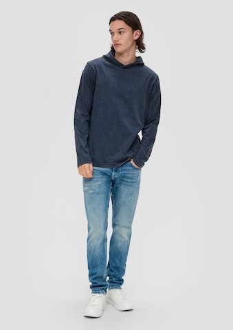 T-Shirt QS en bleu : devant