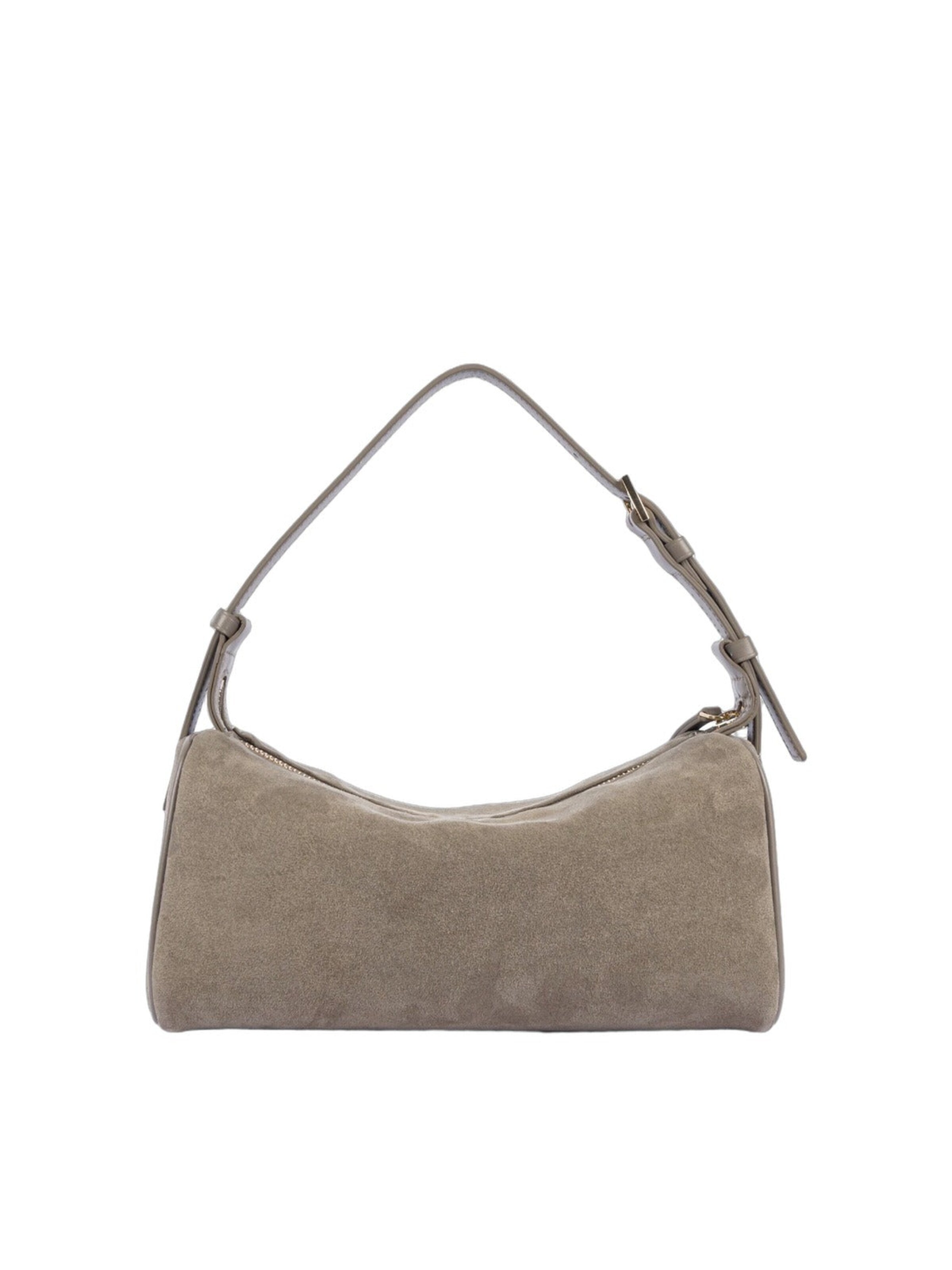 LANCASTER Paris Kabelka 'Lancaster Sac rectangle Zippé M Suède Galet' - Sivá