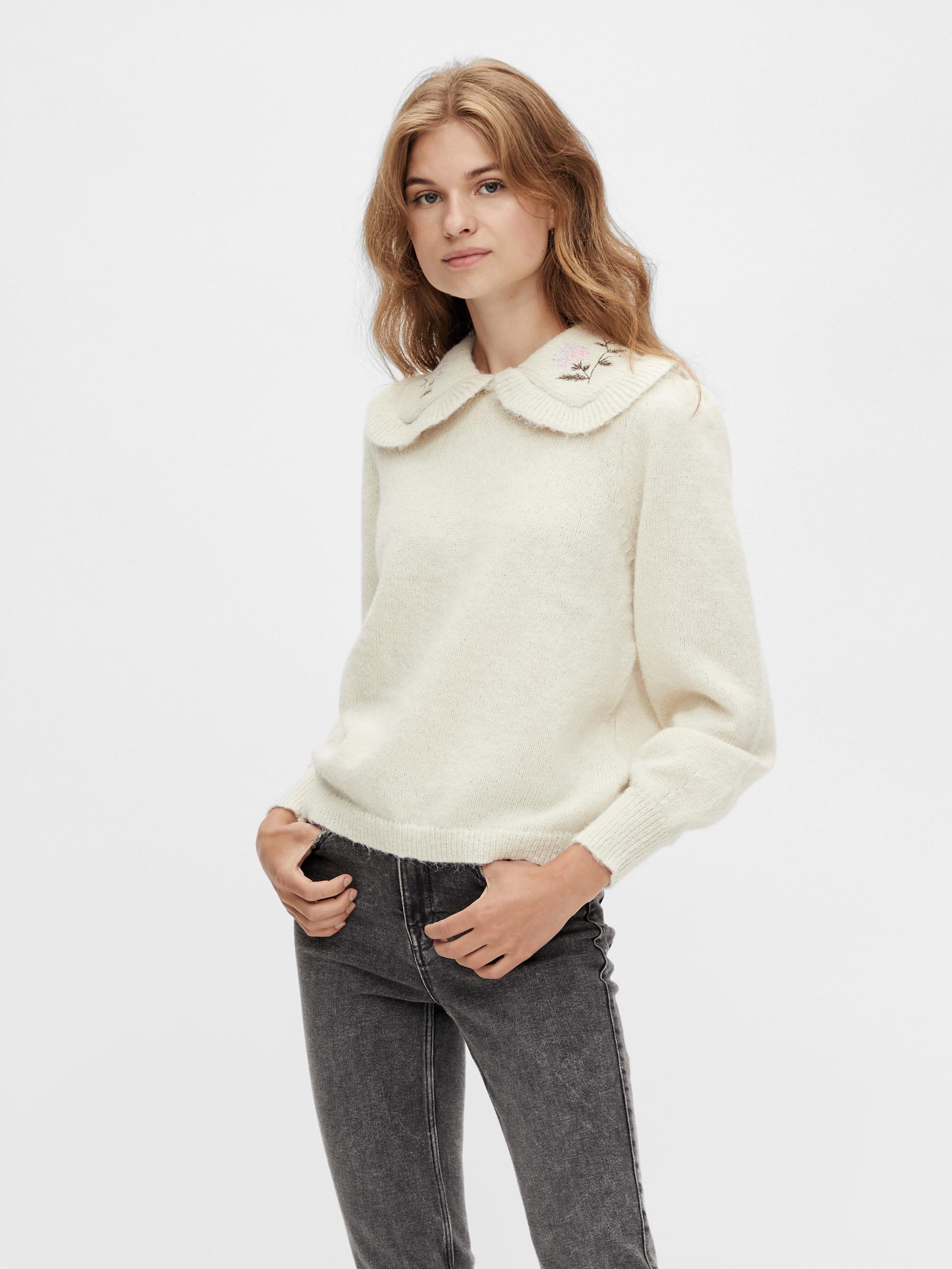 Pullover e cardigan Donna PIECES Pullover Enya in Bianco Lana 