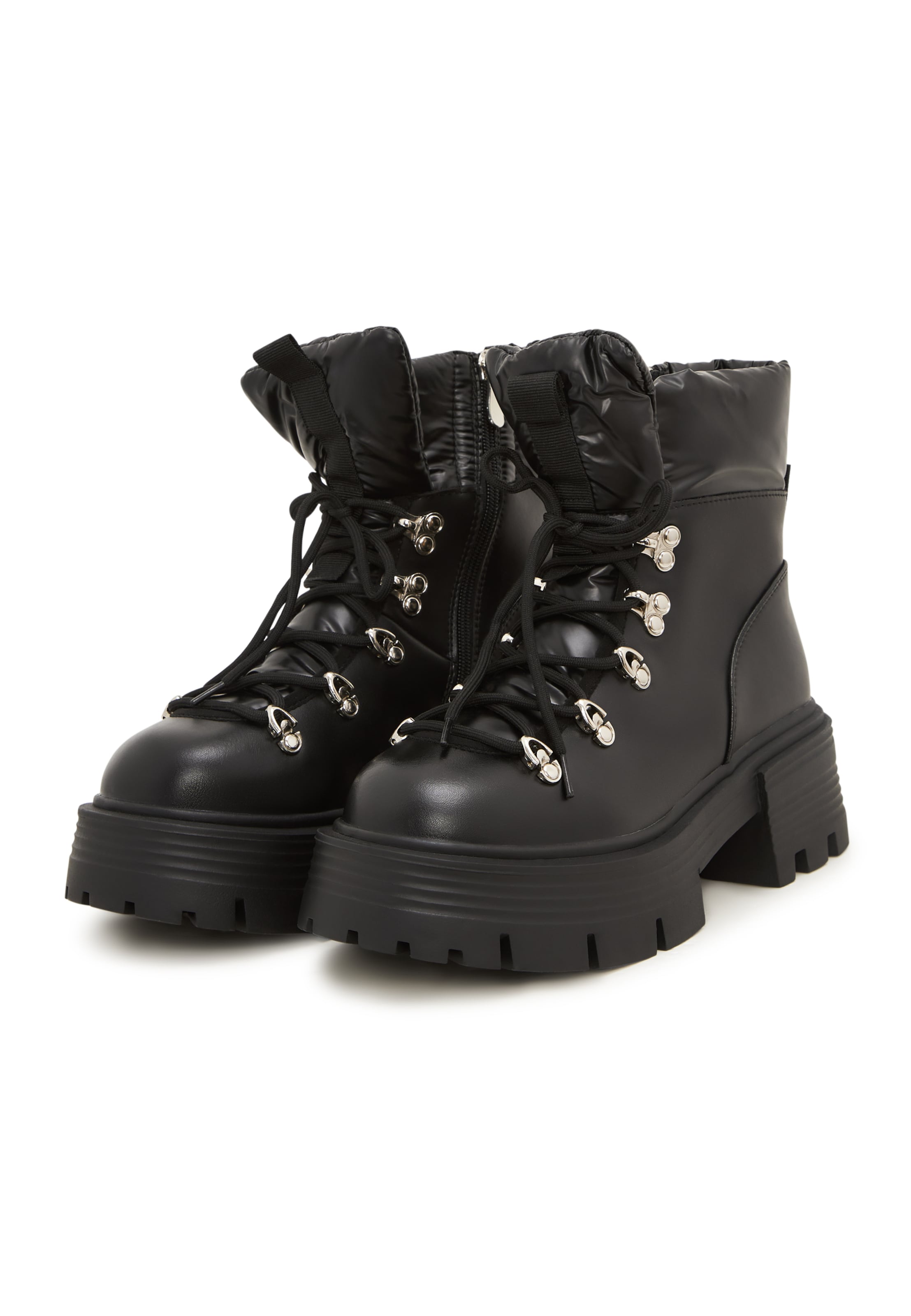 CESARE GASPARI Schnürstiefelette in Schwarz