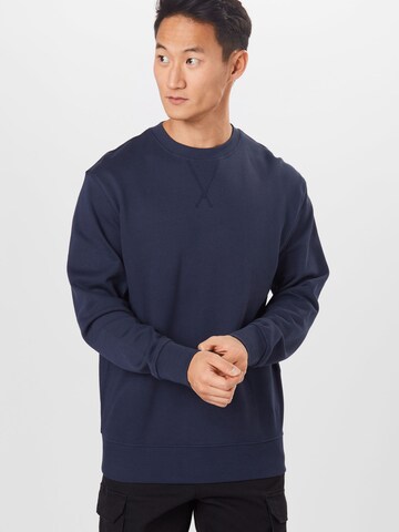 Sweat-shirt SELECTED HOMME en bleu : devant