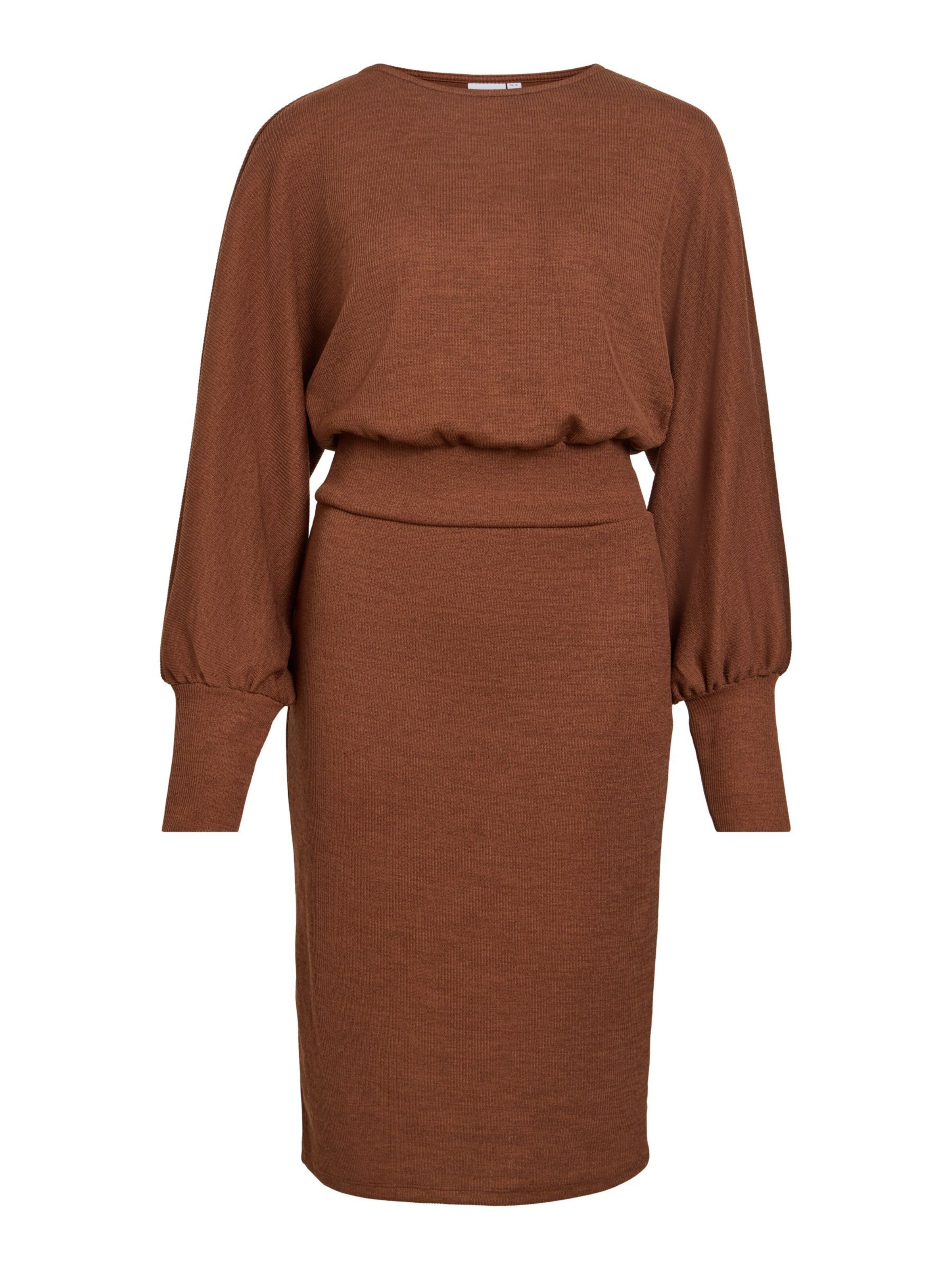 VILA Knit dress 'VIRAFFI' in Brown: front