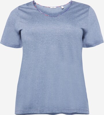 T-shirt Esprit Curves en bleu : devant