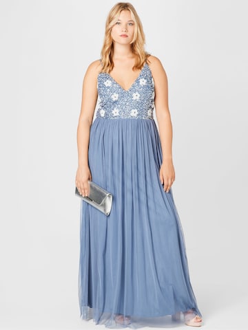 Robe de soirée 'Avon' Lace & Beads Plus en bleu