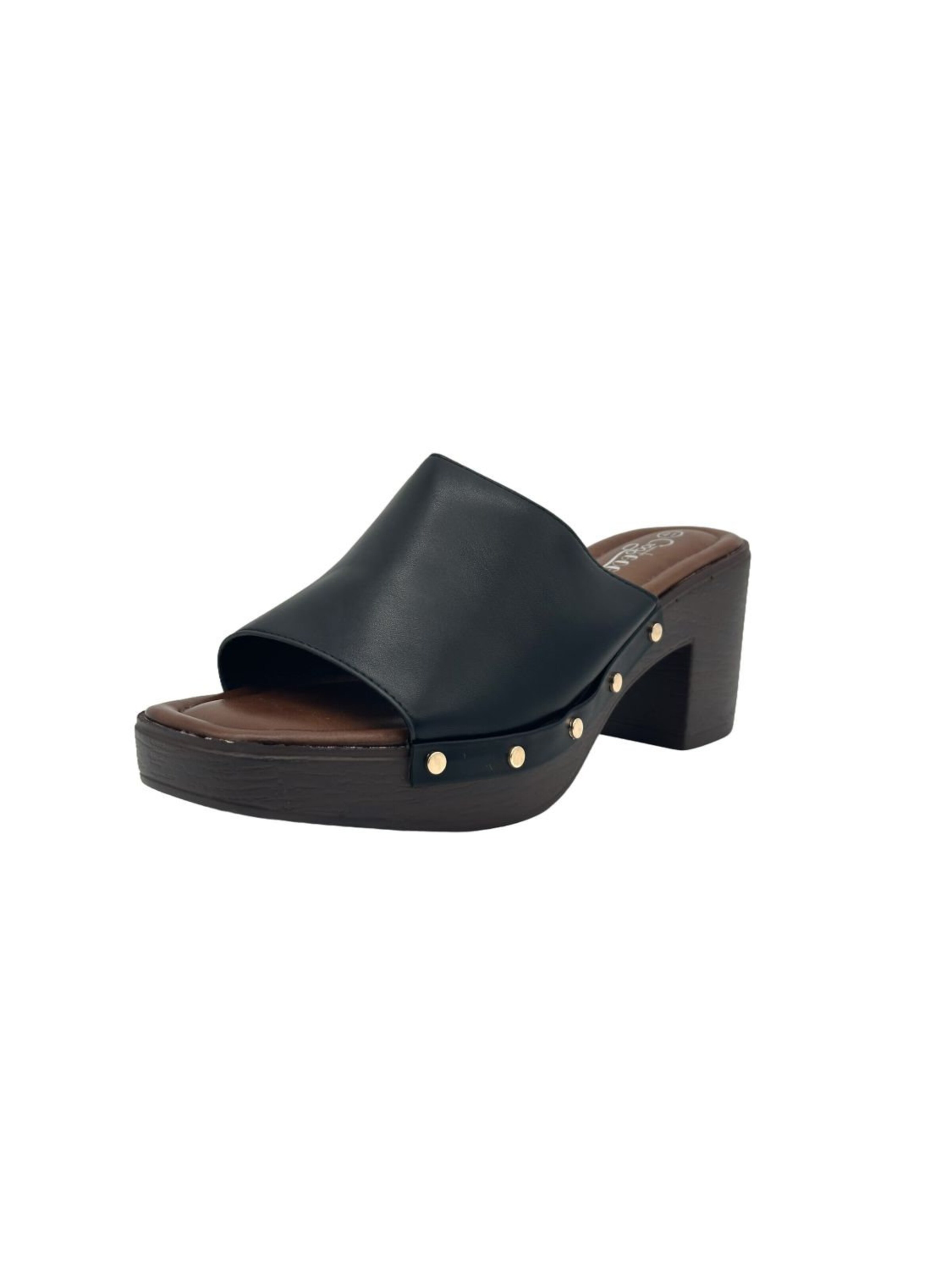 Nowaland Mules in Black: front