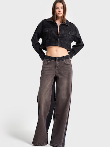 IT'S BASIC Wide leg Jeans 'Wide Low Rise Jeans' in Bruin: voorkant