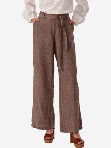 TATUUM - Pierna ancha Pantalón 'OLENA' en marrón: frente