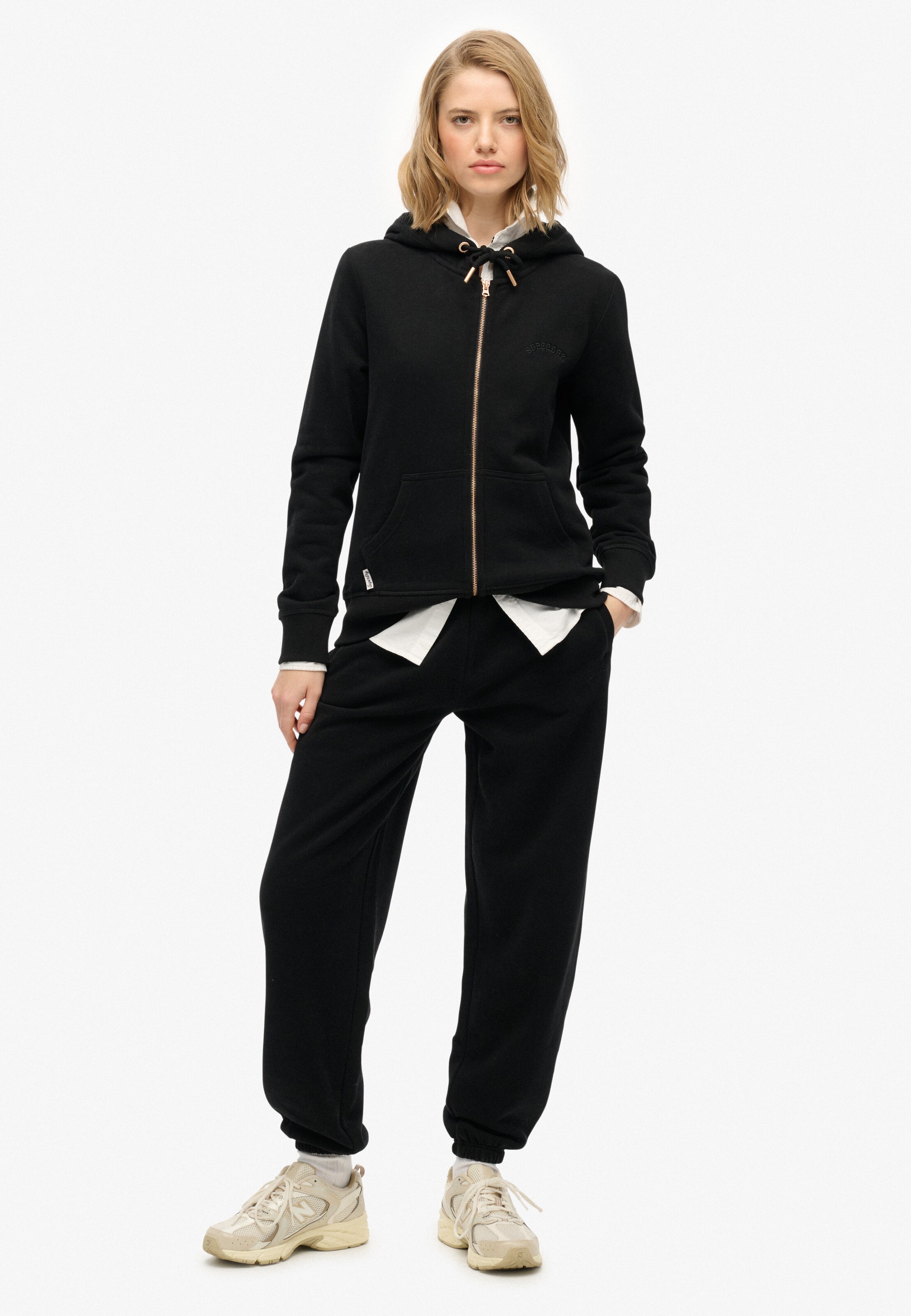 Superdry & Co Zip-Up Hoodie 'Essential' in Black