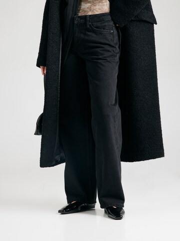 Wide leg Jeans 'AREA' di WEEKDAY in nero: frontale