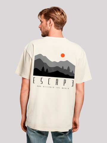 T-Shirt 'Escape Discover the World Forest Landscape' F4NT4STIC en beige