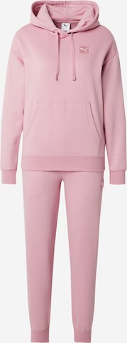 PUMA Тренировочный костюм в Ярко-розовый: спереди