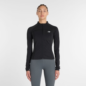 Giacca per l'allenamento 'NB Harmony Fitted Full Zip' di new balance in nero: frontale