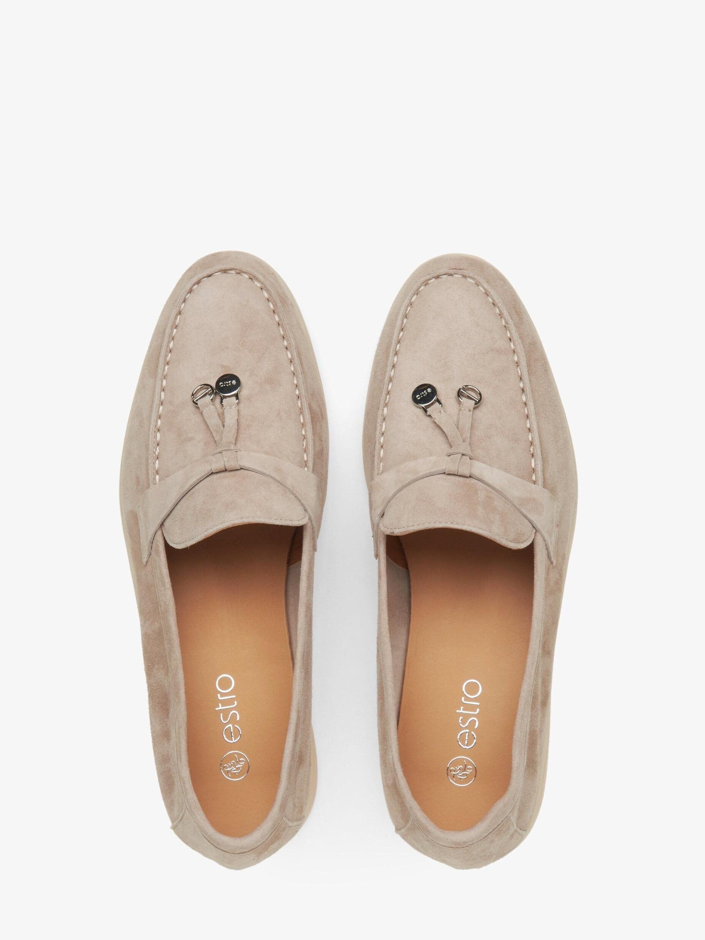 Estro Classic Flats '935-2' in Beige