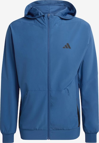 ADIDAS PERFORMANCE Training Jacket 'D4T' in Blue: front