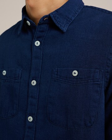 WE Fashion Regular fit Button Up Shirt in Blue