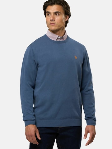 U.S. POLO ASSN. Trui 'Adair' in Blauw: voorkant