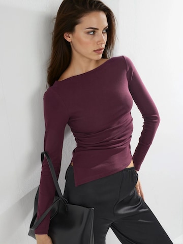 Busem Shirt in Lila: voorkant