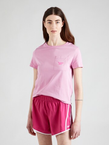 Reebok - Camisa 'IDENTITY' em rosa: frente