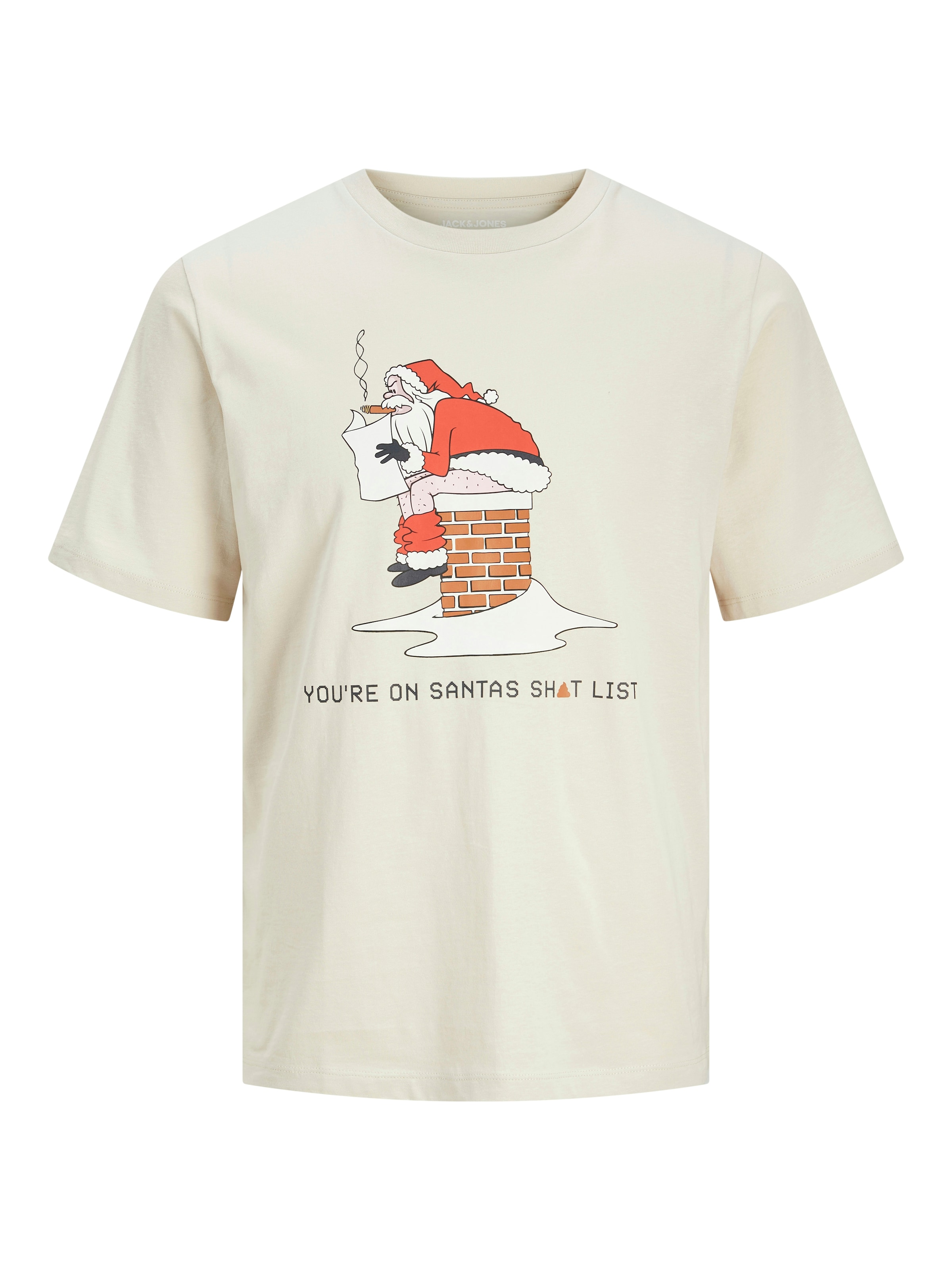 T-Shirt 'JJXMax Funny' JACK & JONES en gris : devant