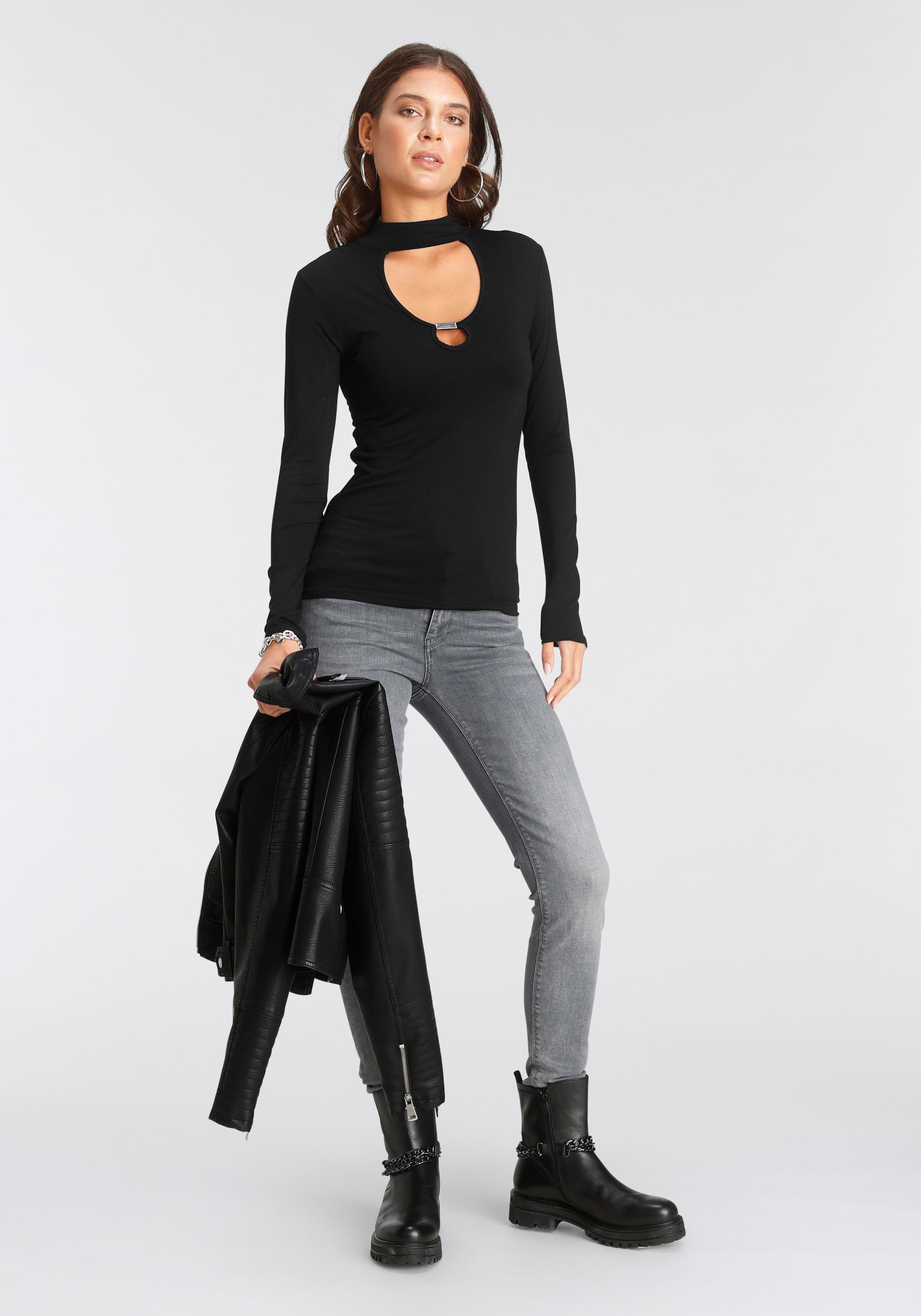 Frauen Shirts & Tops MELROSE Shirt in Schwarz - YL50069 Frauen Shirts & Tops MELROSE Shirt in Schwarz - YL50069