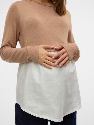Maglietta 'MLDafni June' di MAMALICIOUS in beige