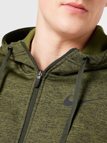 NIKE Sportsweatjacke 'Therma' in Grün