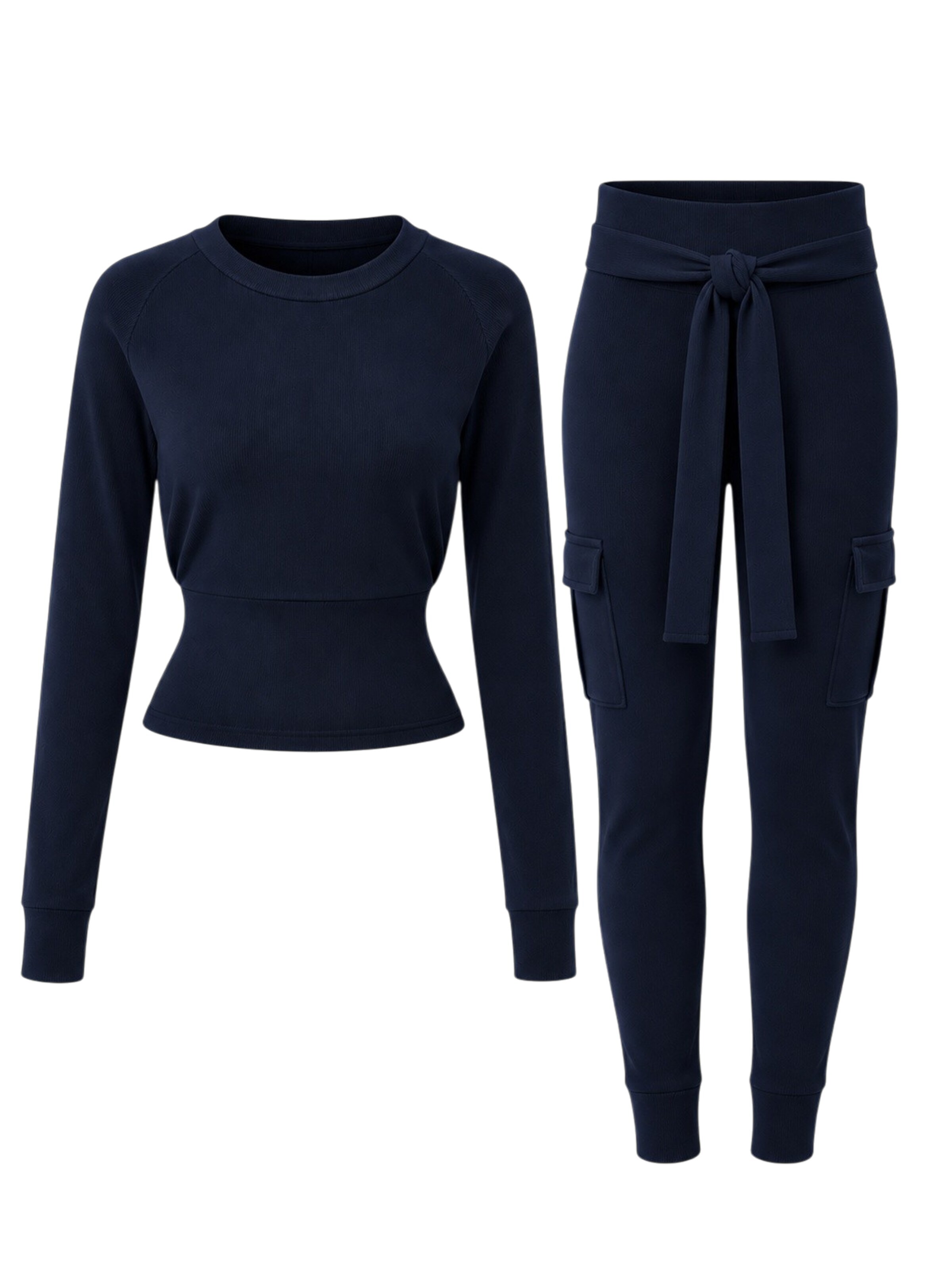 Mowi Fit Tracksuit 'Cargo Legging Set' in Blue: front