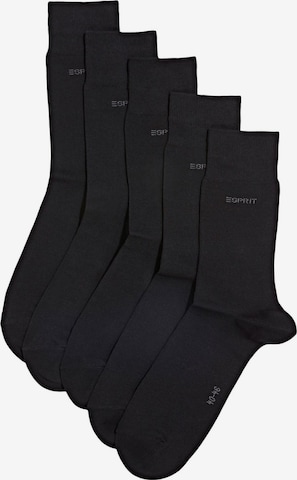 Chaussettes ESPRIT en noir : devant