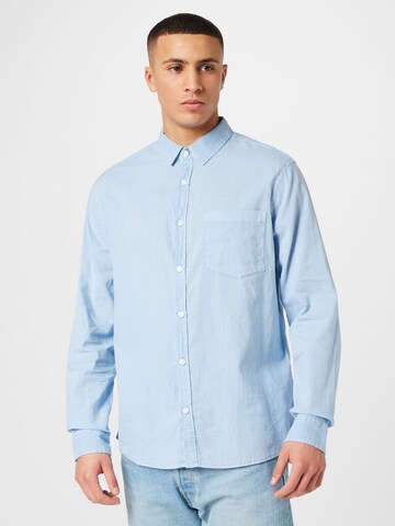 Cotton On Klasický střih Košile 'ASHBY' – modrá: přední strana