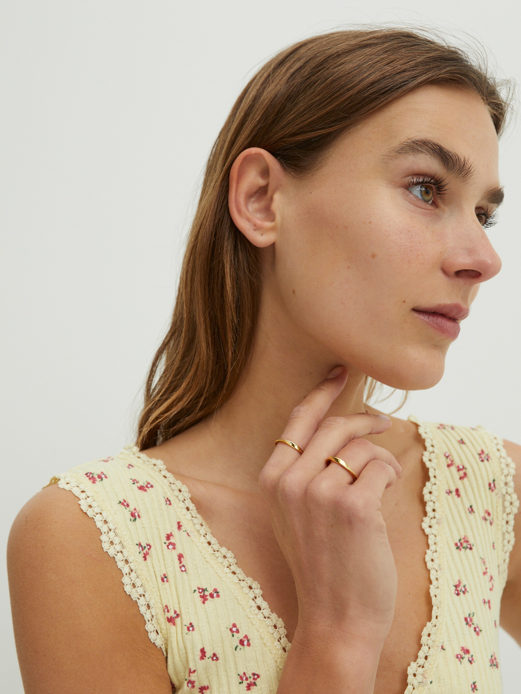 EDITED Producten Gebreide jurk 'Ivory' Geel