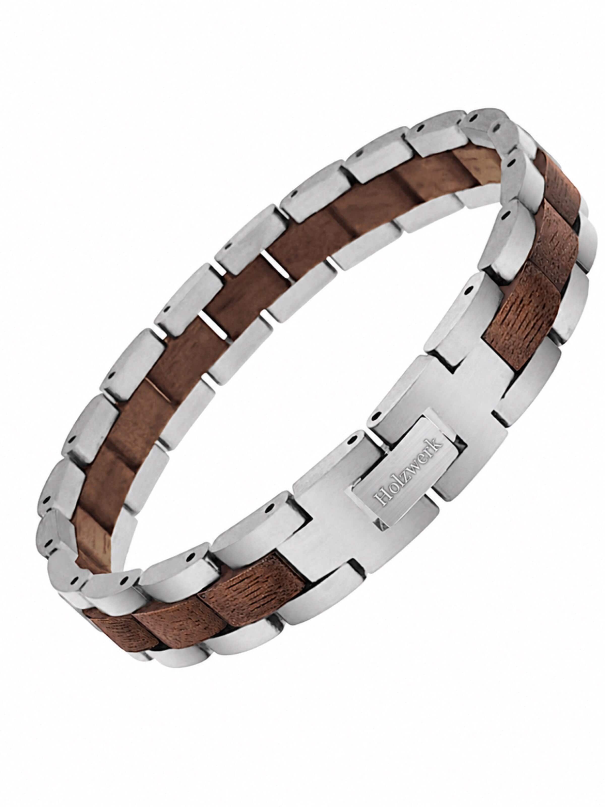 Holzwerk Bracelet 'Pinnsee' in Silver: front