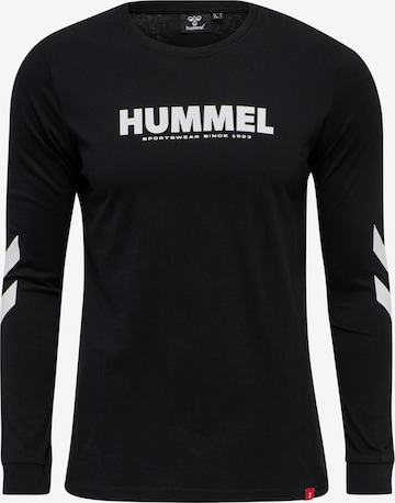 Hummel Λειτουργικό μπλουζάκι 'Legacy' σε μαύρο: μπροστά