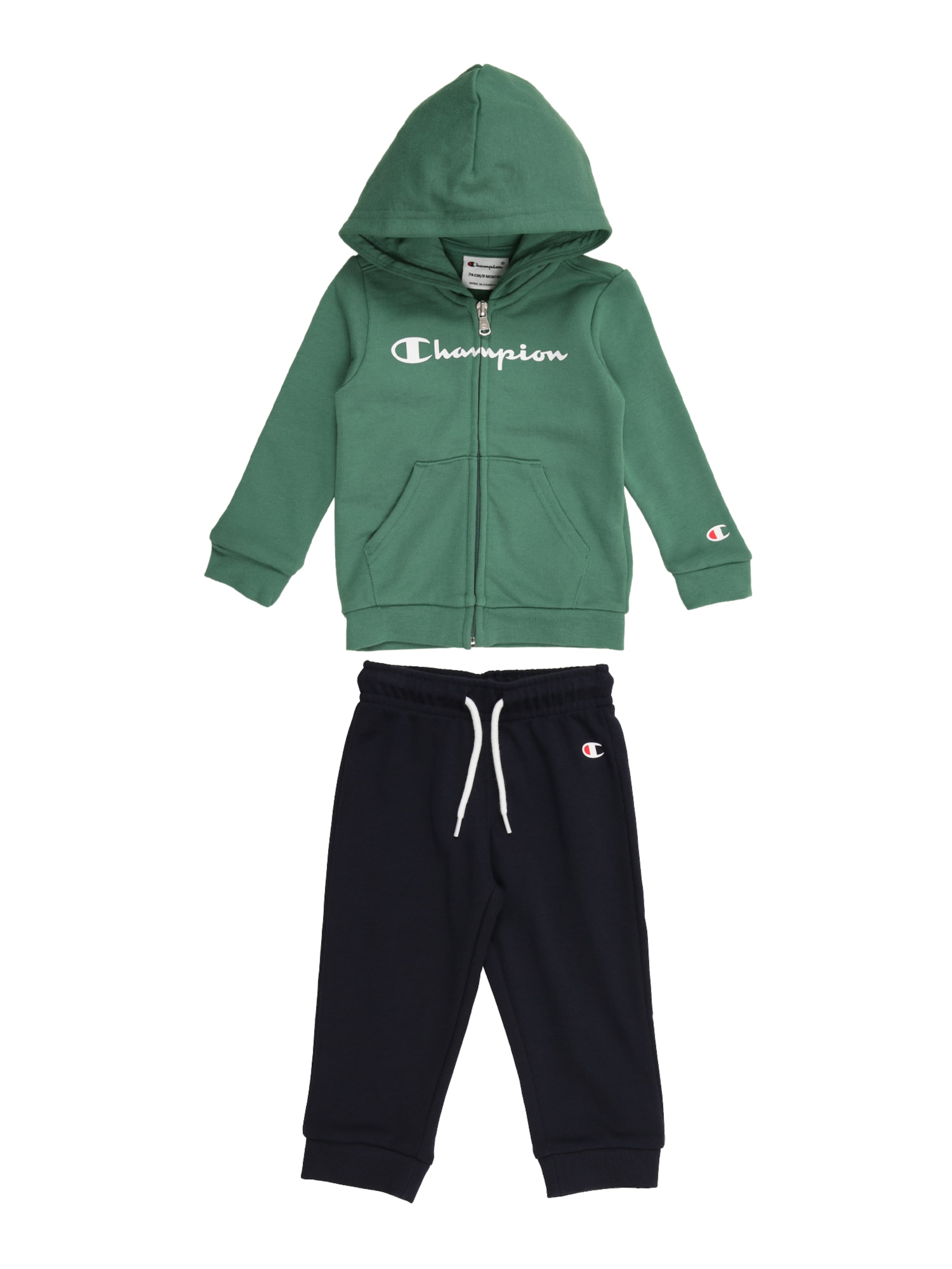 Champion Authentic Athletic Apparel Sweatsuit in Dark green / Black / White, Item view
