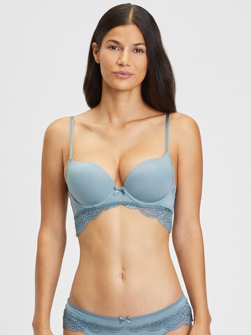 s.Oliver Push-up BH in Blauw: voorkant