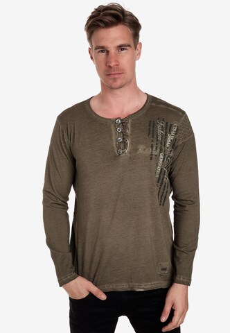 Rusty Neal Langarmshirt in Braun: predná strana