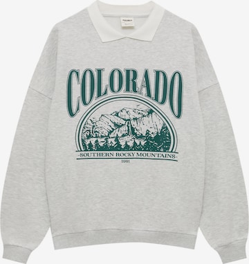 Pull&Bear Sweatshirt in Grey: front