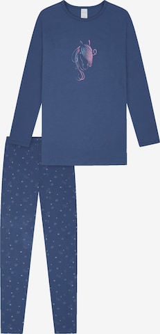 Pyjama 'Horse World' SCHIESSER en bleu : devant