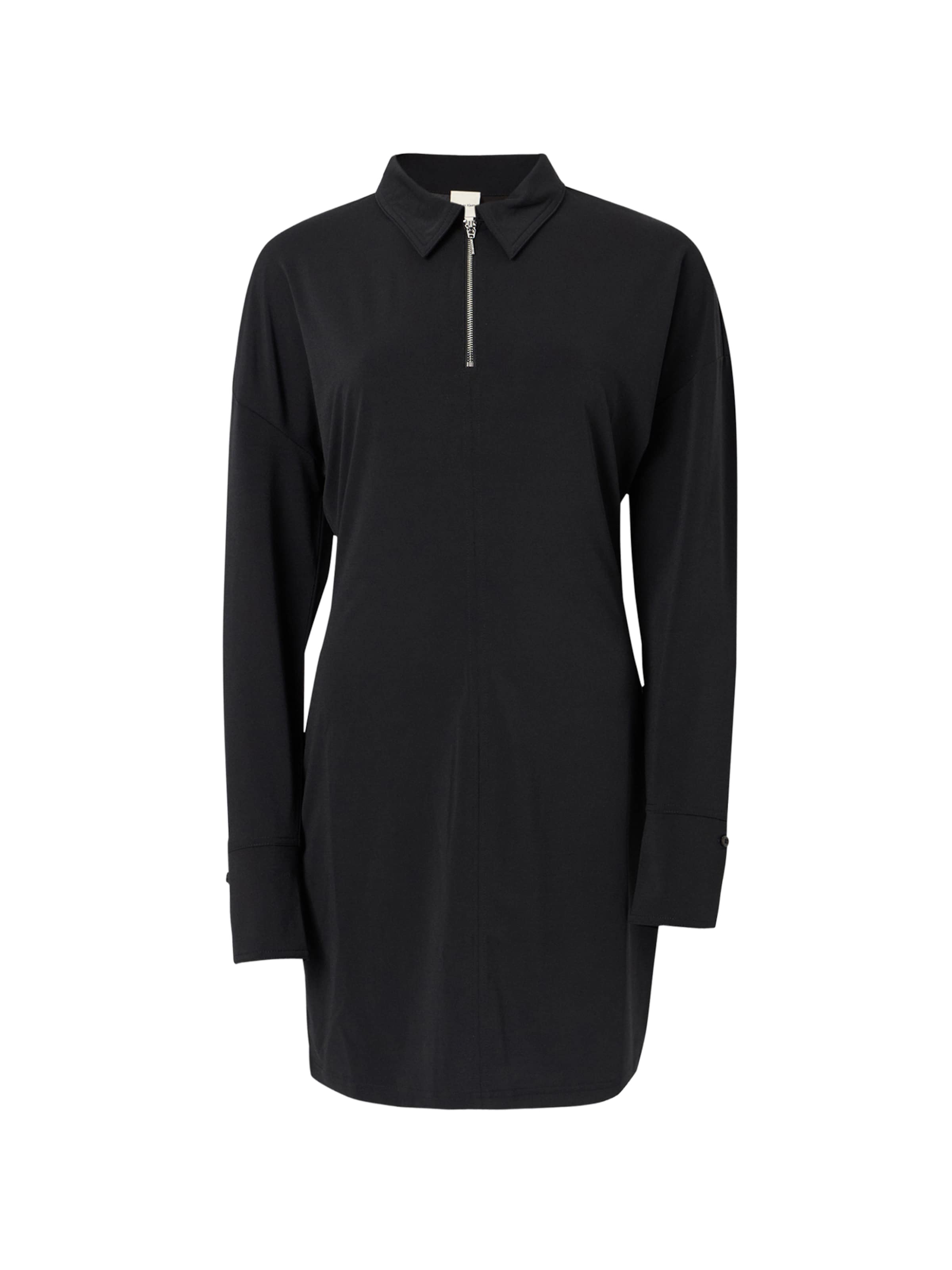 Calvin Klein Jeans Košilové šaty – černá: přední strana