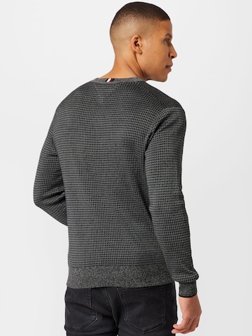 Tommy Hilfiger Tailored Pullover 'Houndstooth' in Schwarz