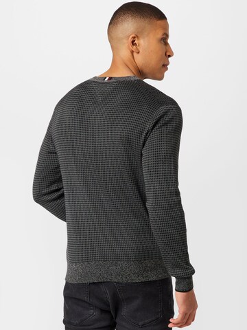 Tommy Hilfiger Tailored Sweater 'Houndstooth' in Black