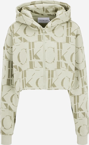 Calvin Klein Jeans Tepláková bunda - Béžová: predná strana