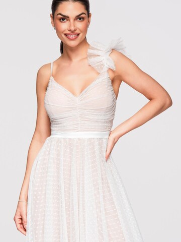 Ombre Dress in White