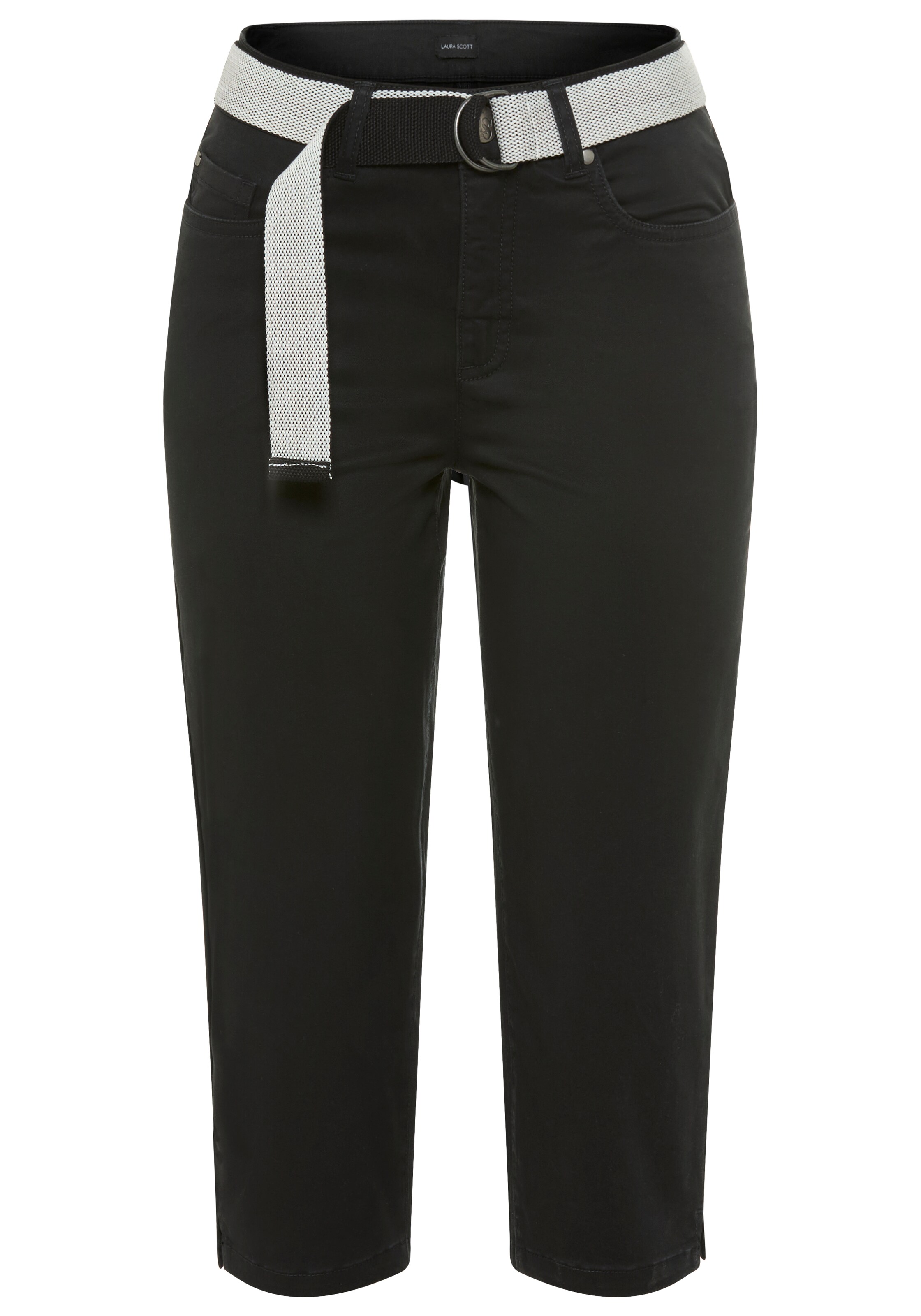 LAURA SCOTT Pants in Black: front