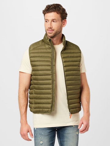 SAVE THE DUCK Vest 'Adam' in Green: front