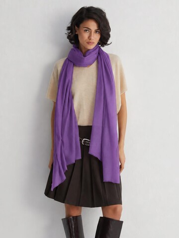 Écharpe SILK & CASHMERE en violet : devant