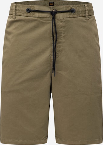 BOSS Orange Regular Pants 'Taber' in Green: front