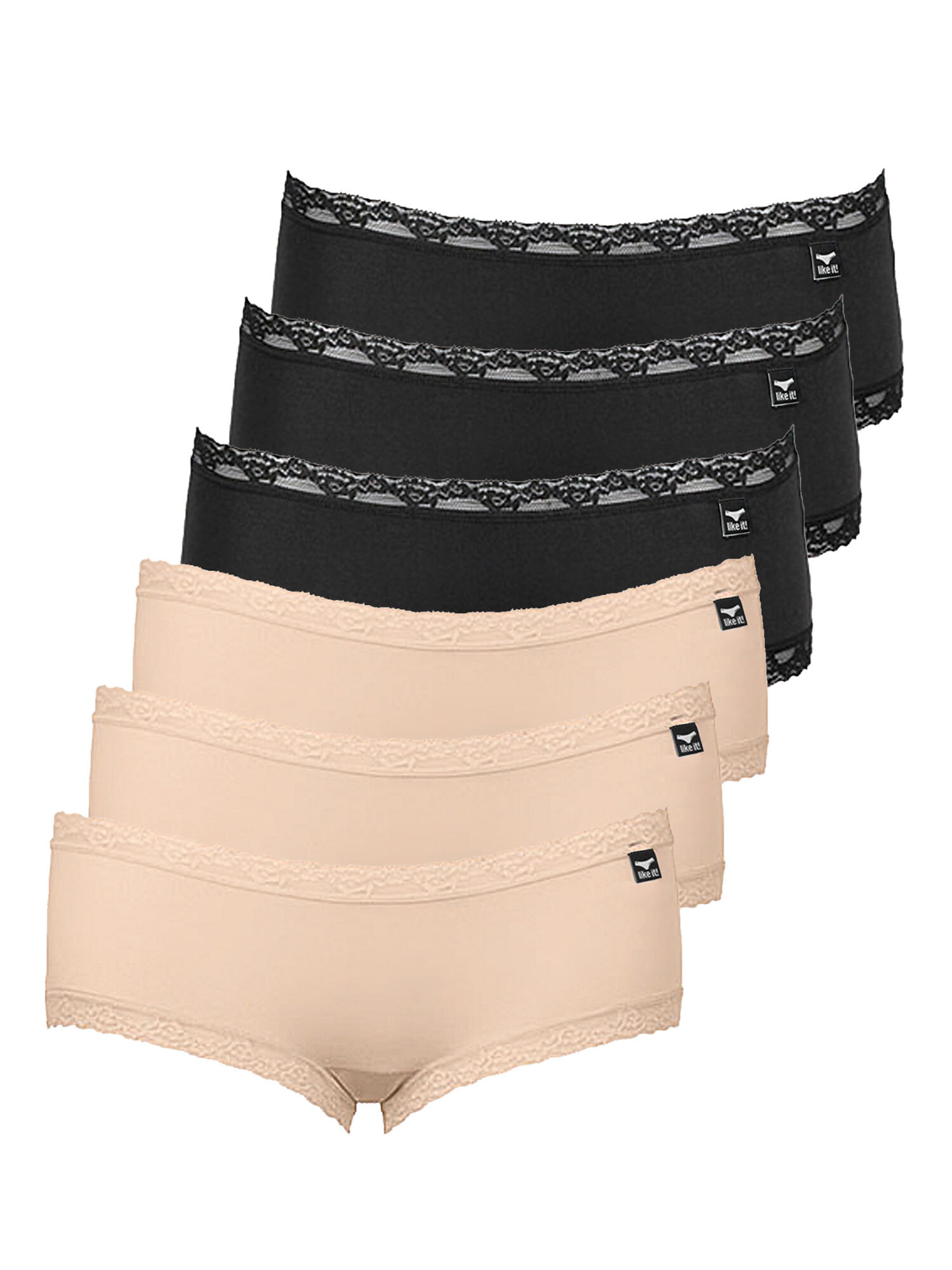like it! Boyshorts 'Olivia' in Black: front
